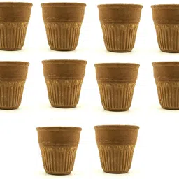 rra crafts Pack of 10 Earthenware Clay Tea Cups Set | Traditional Terracotta Kulhad for Hot Tea-picture-35