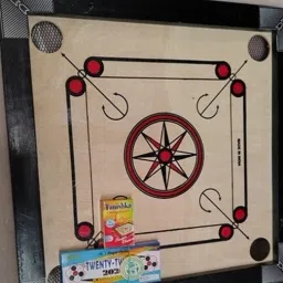//20 inch carom. coins.and.striker @ (black) Carrom Board/ 56 cm Carrom Board-image-13