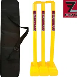 PVC Wickets For Cricket Set of 3 Stumps, 2 Bails, Base, Bag Cover Plastic Stumps-image-45
