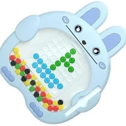 Cartoon Bunny Shaped Magnetic Dot Drawing Board with Beads, Assured Gift Inside-image-7