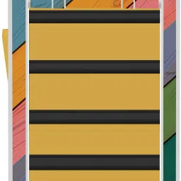 flipkart perfect homes studio 5 Layer Colorful Wood Print PP Collapsible Wardrobe image 2