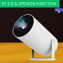 SACRO Mini HD Projector for Home 4KSupport With Built-in App Netflix/Prime/YouTubeF249 (4500 lm / 1 Speaker / Wireless / Remote Controller) Portable Projector-picture-2