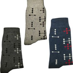 Men Polka Print, Geometric Print Calf Length, Mid-Calf/Crew-19