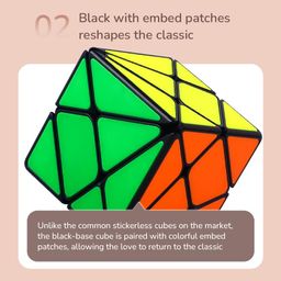 Cubelelo Drift Axis (Tiled) 3x3 Magic Cube Puzzle | Unique Shape Mod with Premium Design, Smooth Finish Toy for Intermediate & Advanced Solvers | Toys for Adults & Kids Girls Boys Ages 7-14 Years Old image 4