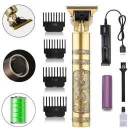 Leemoza Wireless Men Trimmer, 4 Combs, Shaver, Beard Quality Professional Pro+ Trimmer 100 min Runtime 4 Length Settings-image-10