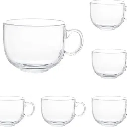 Pack of 6 Glass Round Tea Cup-46