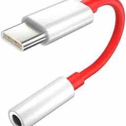 EYNK Red & White Earphone Audio Jack Connector for 7pro/7T/7/6T, and All USB Type C Smartphones Phone Converter-8