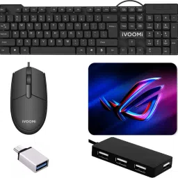 Henture iVoomi Keyboard, Mouse and usb Hub , mouse pad and otg cable Combo Combo Set Combo Set-21