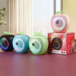WOOS New apple shape Bluetooth Speaker with RGB Light Super Bass 5 W Bluetooth Speaker image 5