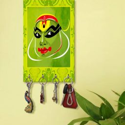 999store Kathakali Multicolour MDF 4 Hooks Key Holder-picture-21