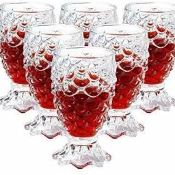 (Pack of 6) 250 ml set of 06 Fancy Juice Glasses Set, Pineapple Shape Glass for Water, Coffee, Cold Drink, Cocktail, Lemonade, Wine, Whiskey, Beer, drinking glass Glass Set Water/Juice Glass-image-37