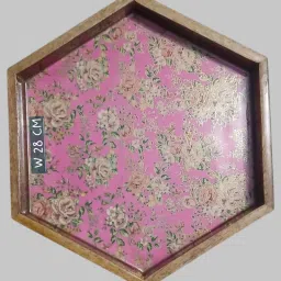 Safdar Enterprises Decorative Tray Set of 2 Tray Serving Set image 5