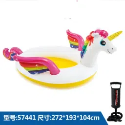 Unicorn (IND*26) Inflatable Spray Pool for Kids With Pump Inflatable Pool Accessory-18