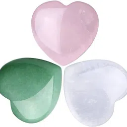 Rose Quartz Love Heart Palm Stone Natural Healing Clear Crystal Green Aventurine Polished Asymmetrical Crystal Pebbles-image-28