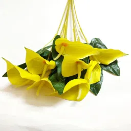 Anthurium artificial flower Yellow Peace Lily Artificial Flower-image-4