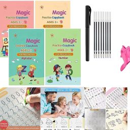 Magic Practice Copy Book Number Drawing Alphabet Book for Reusable-image-4