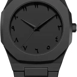 Aura Men's Watch with Arabic Numerals Matte Black Minimalist|Trending Wristwatch Analog Watch - For Men Black Premium Design-7