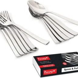 12 Pieces Spoon Set & Fork Set for Tea, Coffee, Sugar, Condiments & Spices Stainless Steel Cutlery Set-2