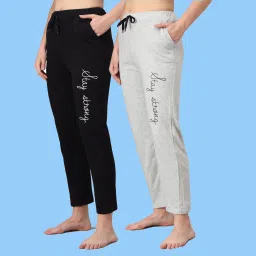 Pack of 2 Women Solid Multicolor Track Pants-picture-14