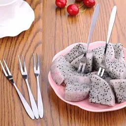 Fruit Fork Set of 12, Stainless Steel. Stainless Steel Fruit Fork Set-12