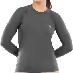 Women Solid Round Neck Nylon Black T-Shirt-image-56