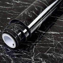 60 cm Black Marble Foil Kitchen Stickers Oil-Proof Waterproof Aluminium Wallpaper Self Adhesive Sticker-image-52