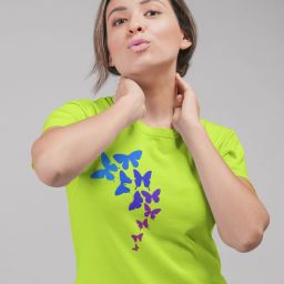 Women Solid Scoop Neck Polyester Green T-Shirt-image-1