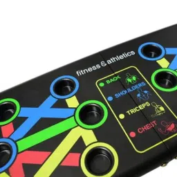 amulakh 1 kg Push Up Board Folding Multi Color-coded Muscle Training Board Push up flex board Home Gym Combo image 3
