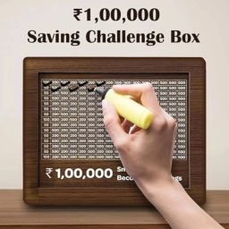 ₹1 Lakh Classic Money Saving Challenge Box | Smart Piggy Bank for Kids Coin Bank-image-42