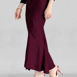 LEGANCY FASHION FISH CUT WINE M 2 Lycra Blend Petticoat-image-69