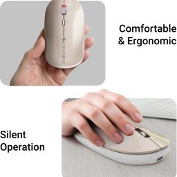 ZEBRONICS Poise Wireless Ambidextrous Optical Mouse Rechargeable Wireless Mouse ,1600DPI, Silent Ergonomic, 4 Buttons with Bluetooth image 4
