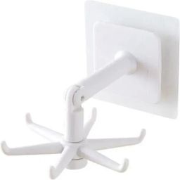Wall mounting Self Adhesive 360 Degree Rotating Hook for Hanging(Pack of 2) Hook 6-image-78
