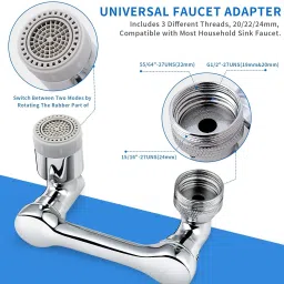 shop clozer Faucet Aerator Rotatable Multi-Functional Extension Faucet, Faucet Extender Faucet Nozzle image 2