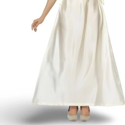 Dakshal Creamy white satin petticoat Pure Satin Petticoat-image-25