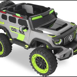 Kids Premium MDX900 GREY & GREEN 4X4 Jeep Battery Operated Ride On-image-78
