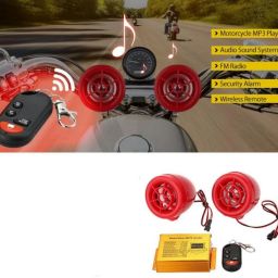 Bluetooth Bike MP3 Speakers Audio System FM Radio Alarm Wireless Remote Bike Stereo System-22