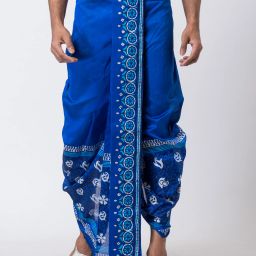 Nakshi Block print Dhoti for Men / Geometric Print Men Dhoti-2