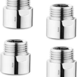 Full Brass 1 Inch Extension Nipple For Faucet Fittings Set Of 4 (Chrome Finish) Faucet Nozzle-1