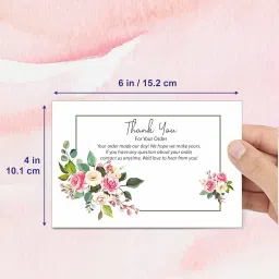 mudrit Thank You For Your Order Cards, Large Size 4" x 6", Insert Card With Every Order Greeting Card image 4