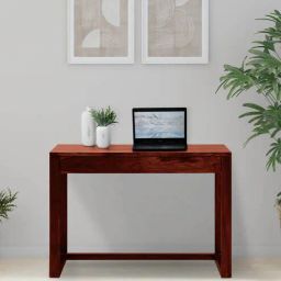 woodsworth from pepperfry Valencia Sheesham Wood Writing Table In Honey Oak Finish-picture-40