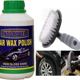 CAR WAX POLISH 500gm.+All Tyre Cleaning Brush 1 pic . Combo-24