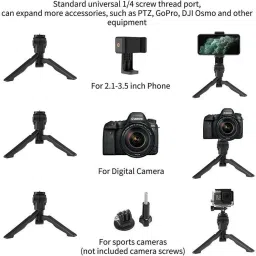 ASTOUND Photography Mobile Holder Mini Tripod with Vertical & Horizontal Rotation -a44 Single Gimbal for Mobile, Camera image 4
