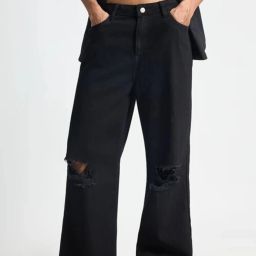 Men Straight Fit Mid Rise Black Jeans-image-51