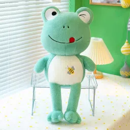 Cute Stuffed Frog Soft Toy For Kids ( Green - 1 single piece ) - 35 cm-image-79