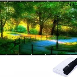 Moiz 77 Inch- 5.8Ft x 3.1Ft Anti-Creased, Foldable Anti-Light,16:9 4K Eyelet full HD Projector Screen (Width 170 cm x 96 cm Height)-image-13