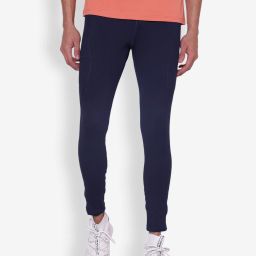 Solid Men Dark Blue Tights-image-15