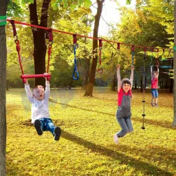 Ninja Slackline Warrior Obstacle Course for Kids-image-32
