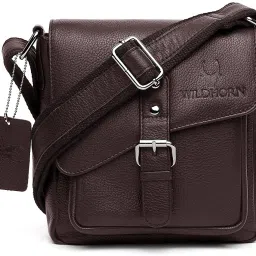 Brown Men Sling Bag Leather Bag for Men-image-108