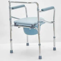 Height adjustable foldable Commode Chair-15