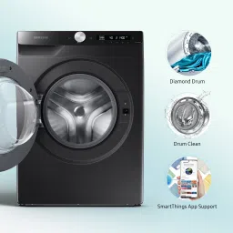 samsung 9 kg with Steam ,Wi-Fi Enabled Fully Automatic Front Load Black image 3